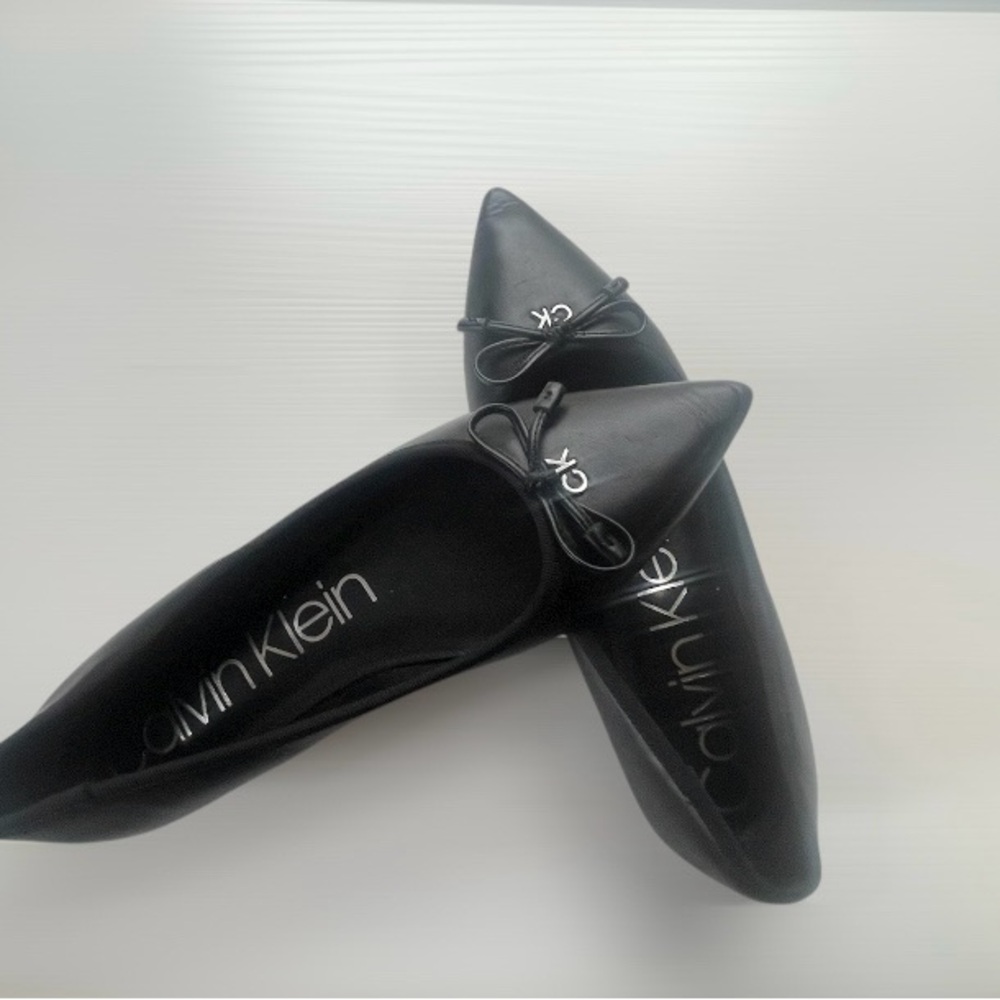 Calvin Klein Black Bow Flats